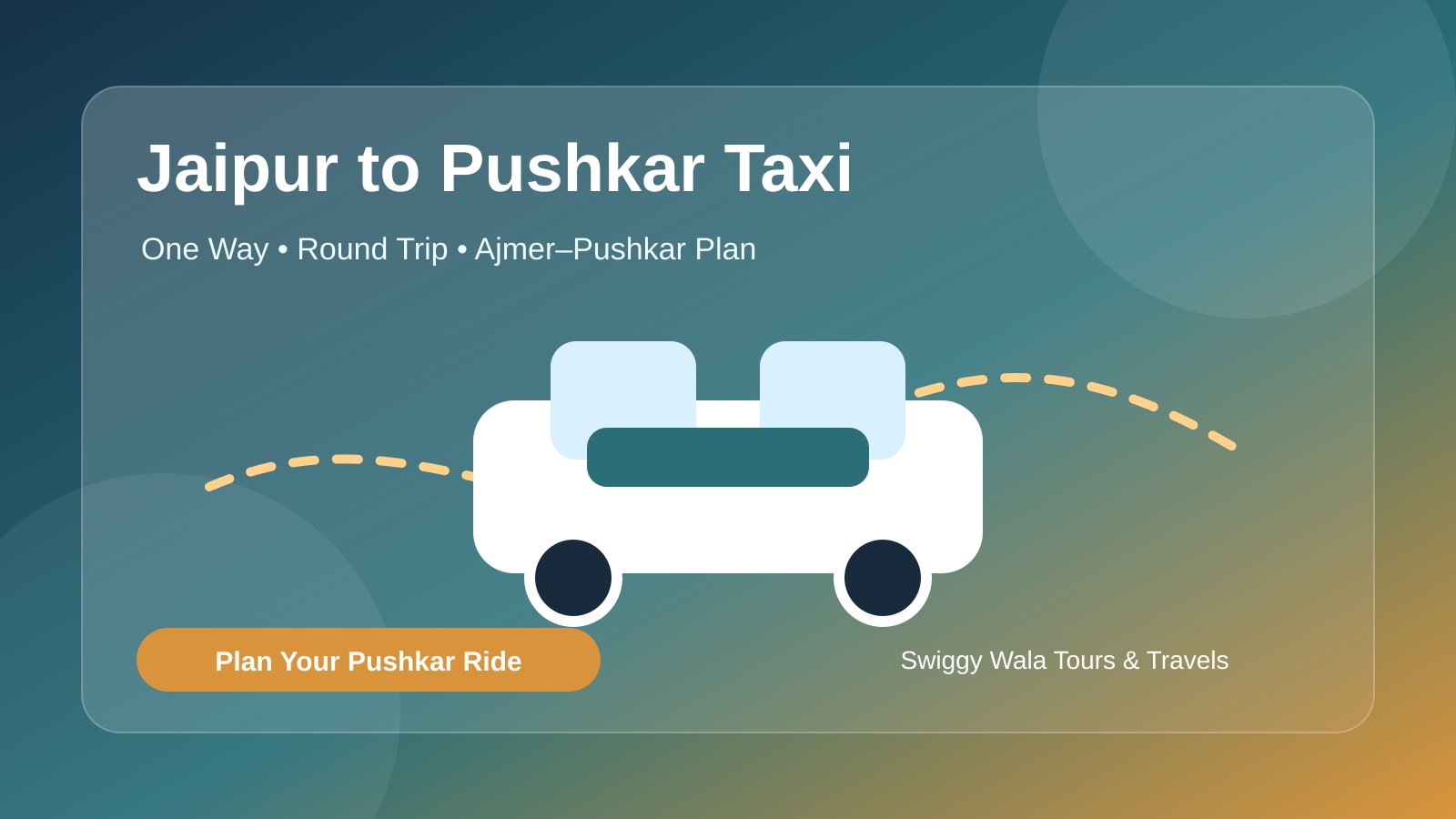 Jaipur to Pushkar road transfer for Rajasthan itinerary